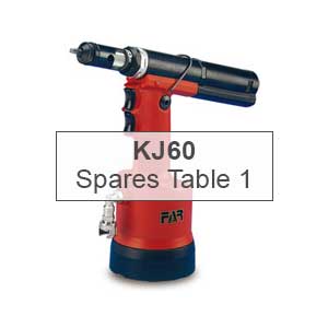 Mettex Air Tools FAR KJ60 Spares Table 1